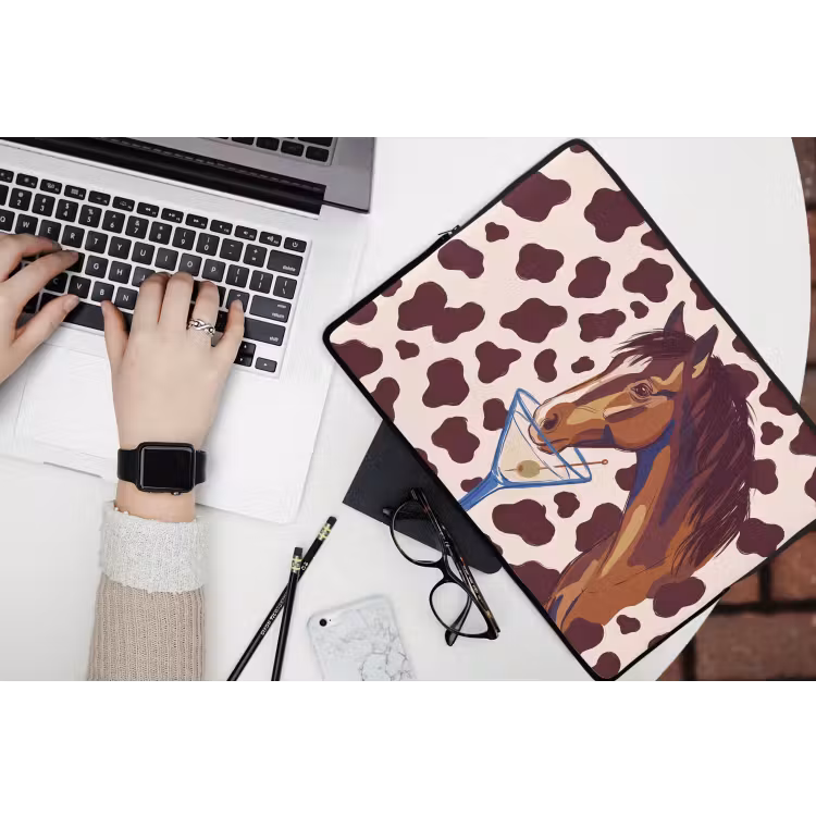 Laptophoes - Paard - Martini - Dieren - Abstract - Bruin — 3