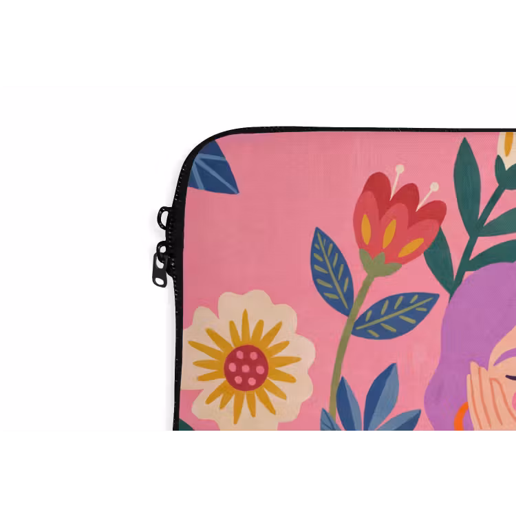 Laptophoes - Vrouw - Cocktail - Bloemen - Modern - Roze — 6