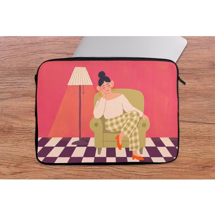 Laptophoes - Vrouw - Rust - Interieur - Modern - Kunst — 2