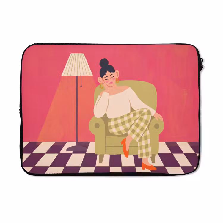 Laptophoes - Vrouw - Rust - Interieur - Modern - Kunst — 5