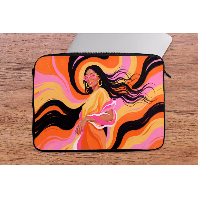 Laptophoes - Vrouw - Zonnebril - Abstract - Kleurrijk — 2
