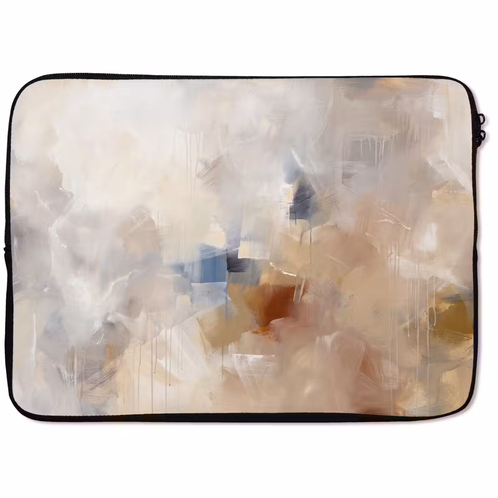 Laptophoes - Abstract - Borstelstreken - Modern - Beige - Kunst — 1