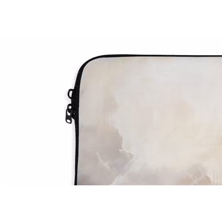 Laptophoes - Abstract - Borstelstreken - Modern - Beige - Kunst — 6