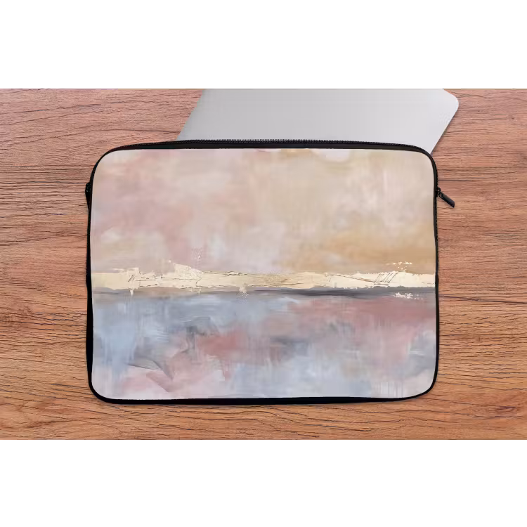Laptophoes - Abstract - Horizontaal - Kunst - Roze - Goud — 2