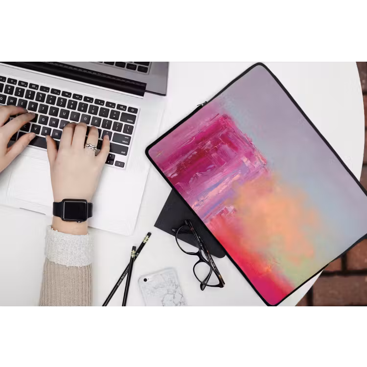 Laptophoes - Abstract - Kleuren - Modern - Roze — 3