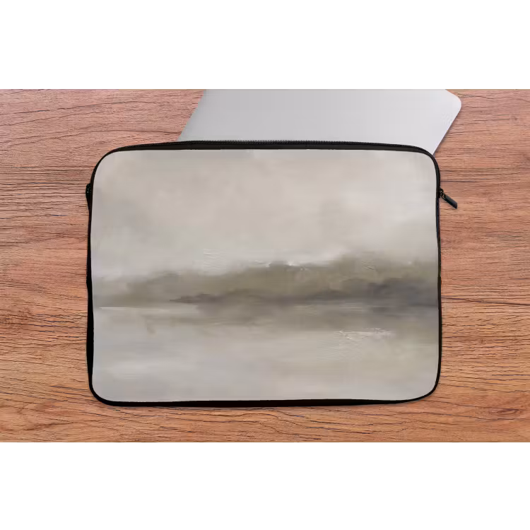 Laptophoes - Abstract - Landschap - Nevel - Modern - Grijs — 2