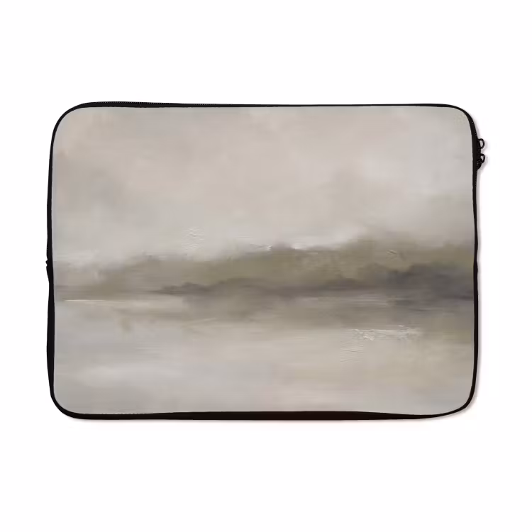 Laptophoes - Abstract - Landschap - Nevel - Modern - Grijs — 5