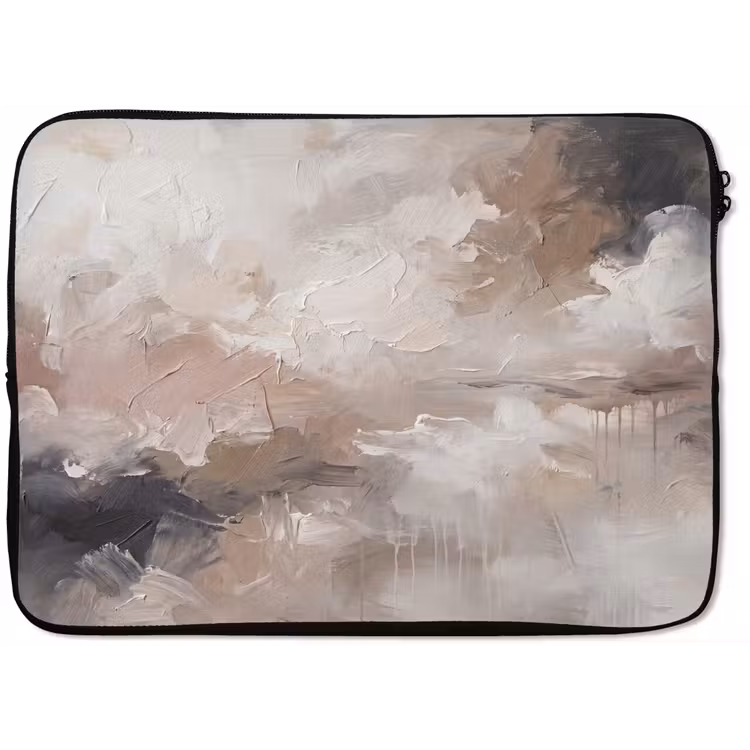 Laptophoes - Abstract - Textuur - Kunst - Modern - Beige — 1