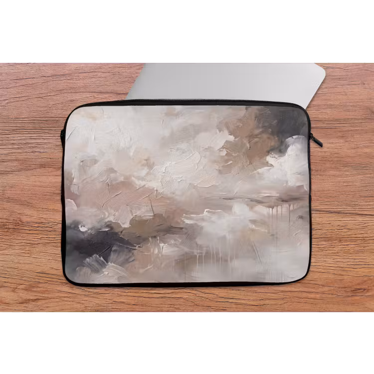Laptophoes - Abstract - Textuur - Kunst - Modern - Beige — 2