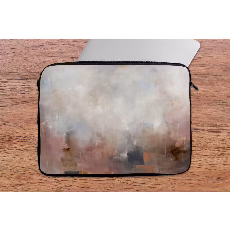 Laptophoes - Abstract - Vloeiend - Kunst - Modern - Beige — 2