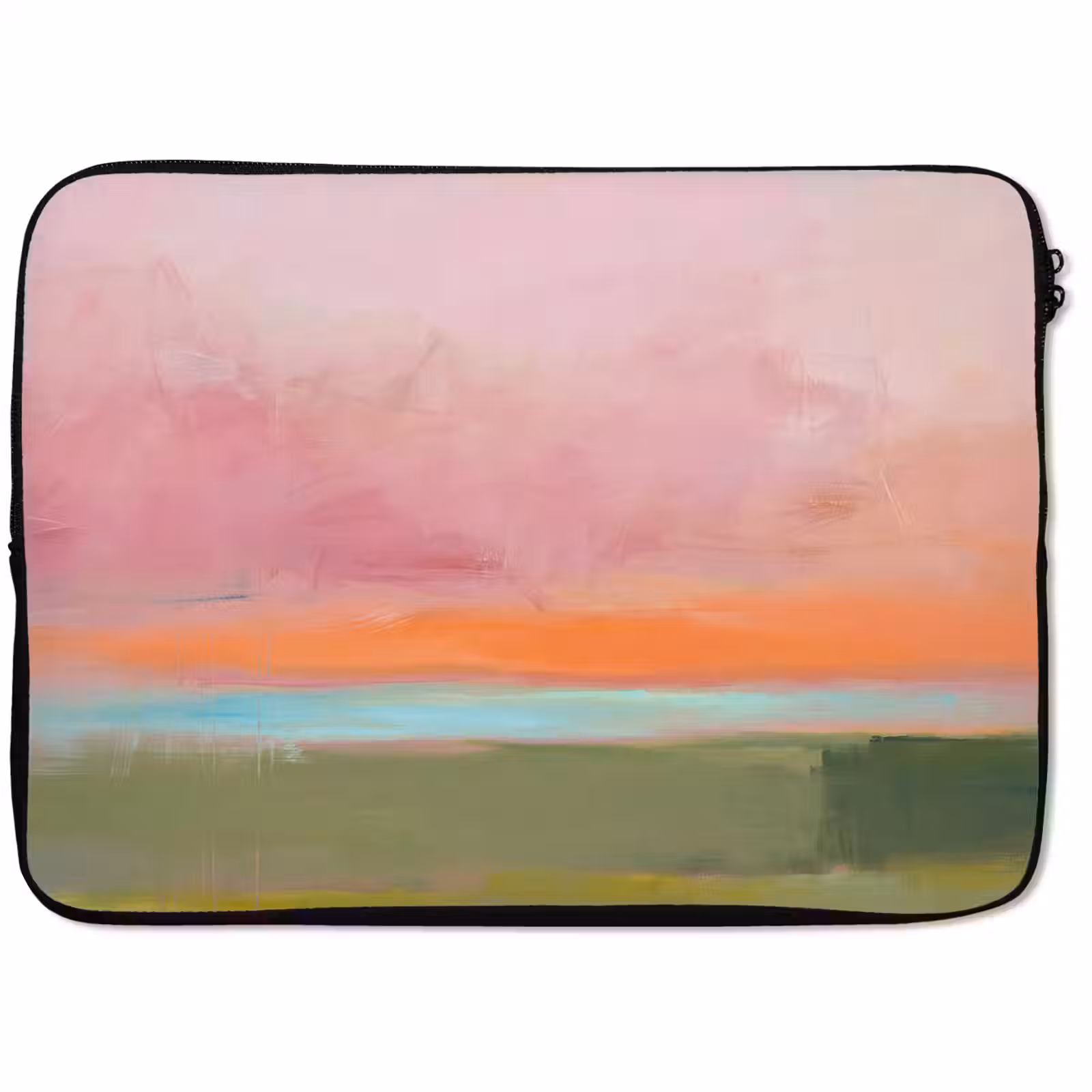 Laptophoes - Abstract - Landschap - Modern - Roze - Oranje — 1