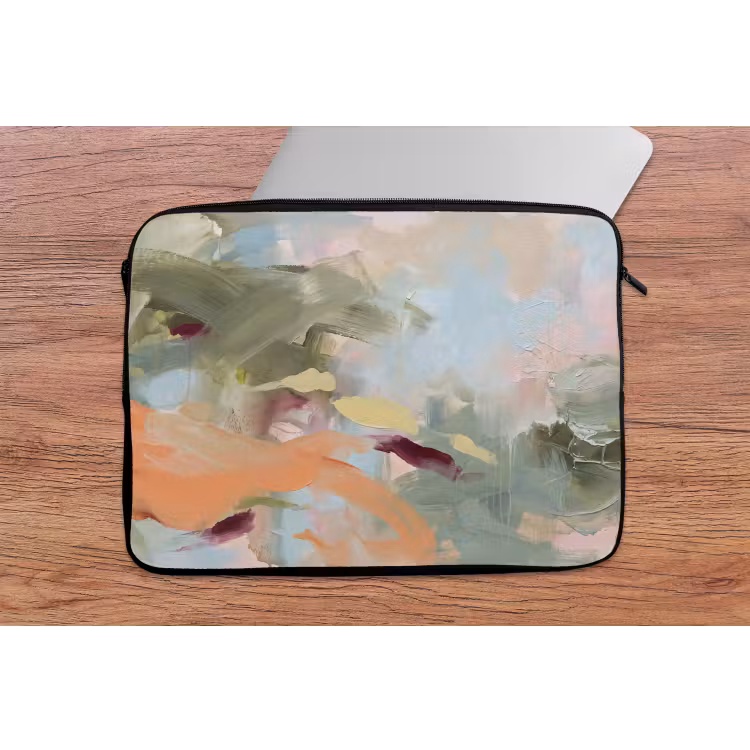 Laptophoes - Abstract - Borstelstreken - Kunst - Modern - Pastel — 2