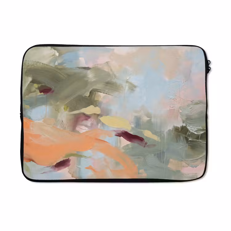 Laptophoes - Abstract - Borstelstreken - Kunst - Modern - Pastel — 5