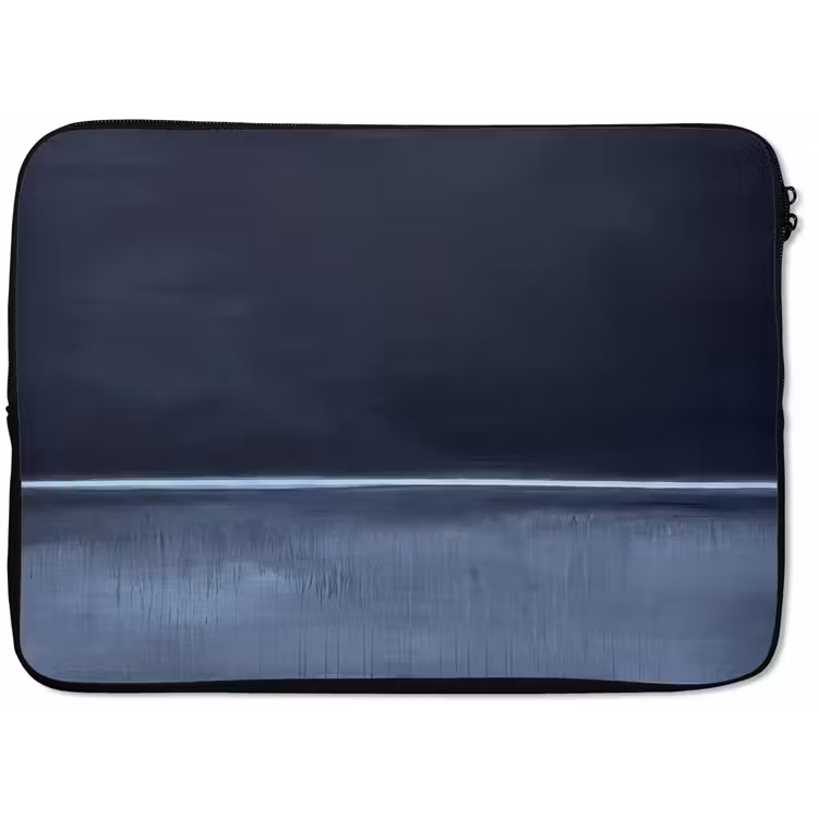 Laptophoes - Abstract - Horizontale lijn - Minimalistisch - Donkerblauw - Kunst — 1