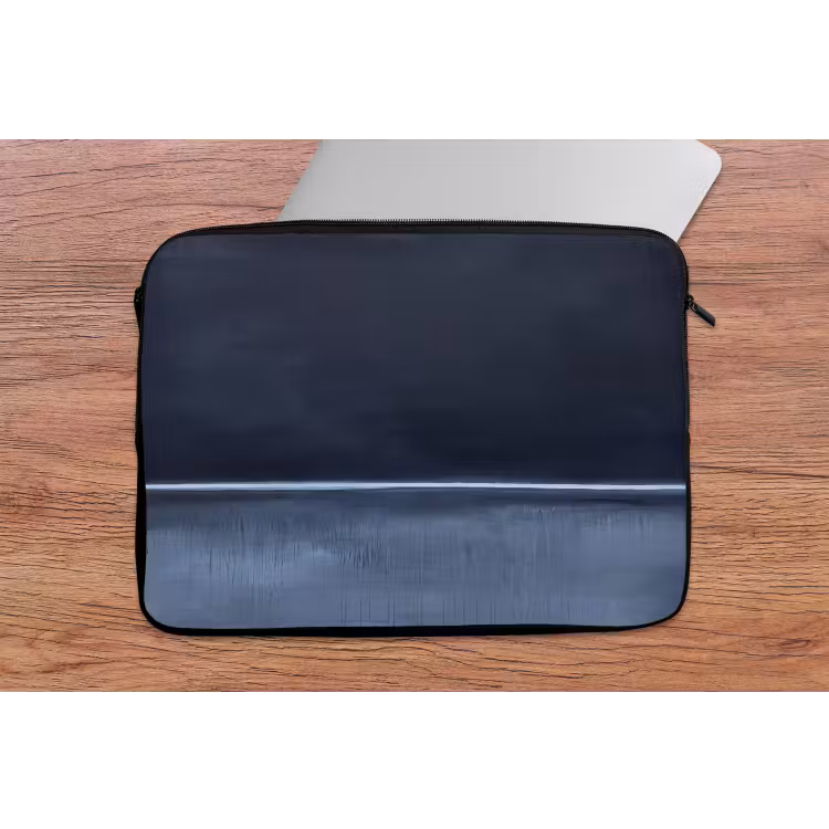 Laptophoes - Abstract - Horizontale lijn - Minimalistisch - Donkerblauw - Kunst — 2