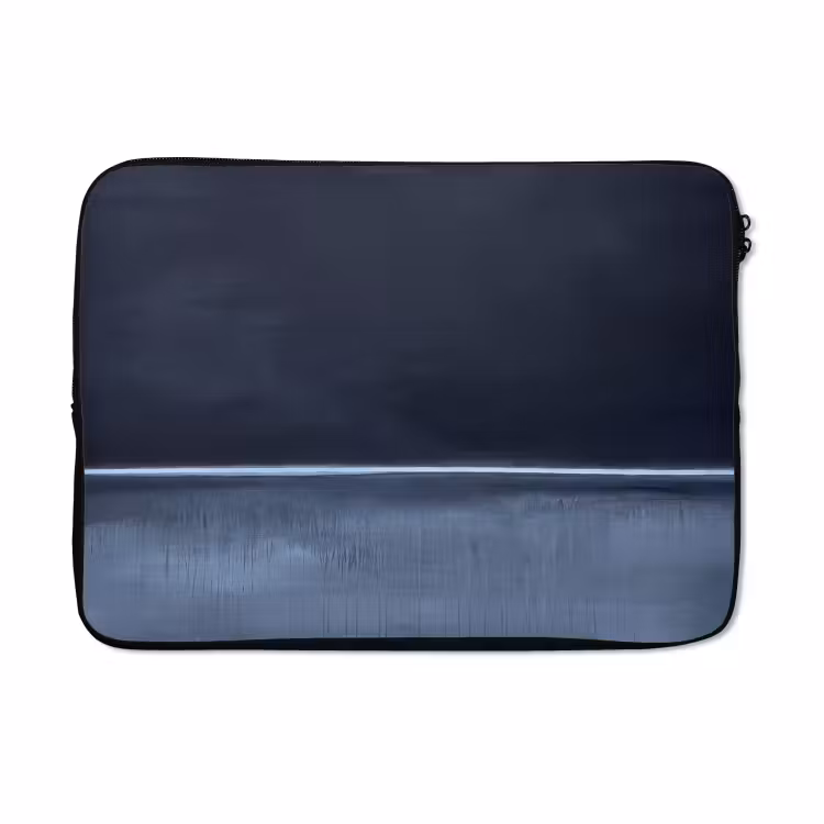Laptophoes - Abstract - Horizontale lijn - Minimalistisch - Donkerblauw - Kunst — 5