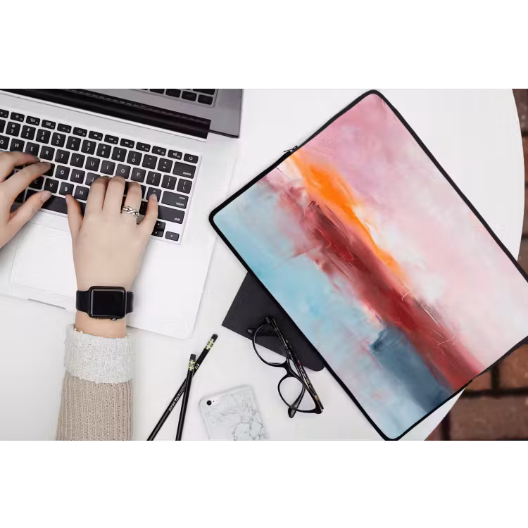 Laptophoes - Abstract - Kleuren - Modern - Kunst - Roze — 3