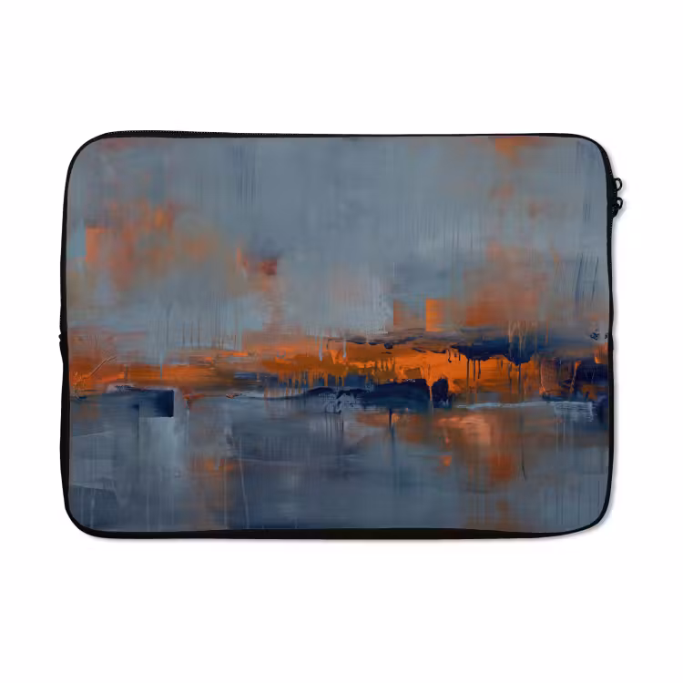 Laptophoes - Abstract - Kleuren - Modern - Oranje - Grijs — 5