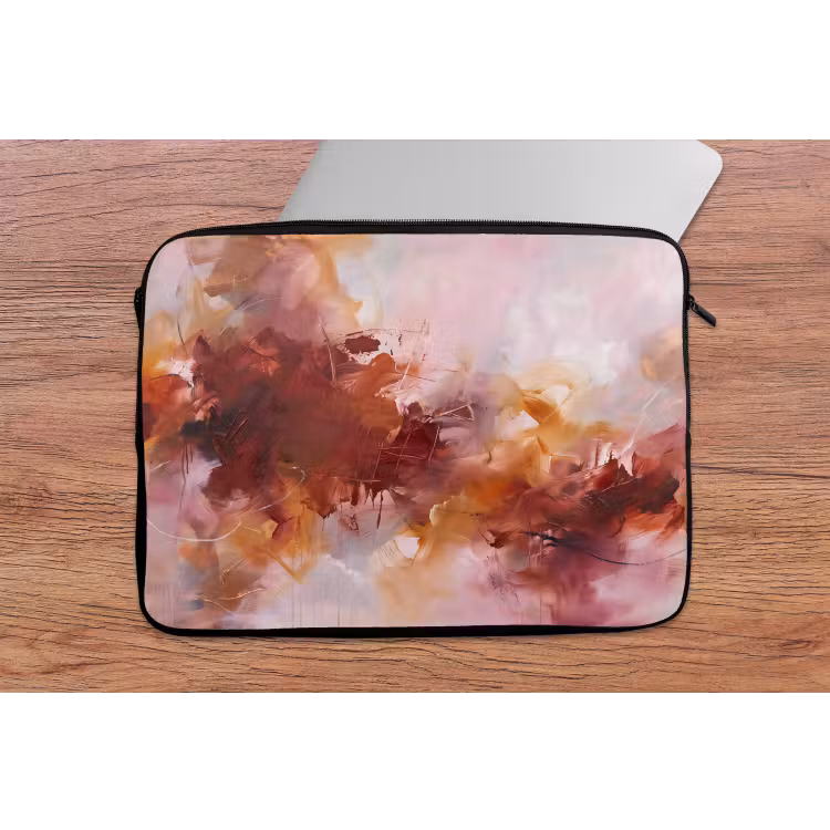 Laptophoes - Abstract - Kleurrijk - Kunst - Modern - Roze-Rood — 2