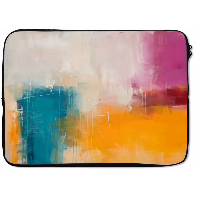 Laptophoes - Abstract - Kleurrijk - Modern - Kunst - Oranje — 1
