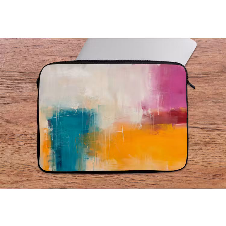 Laptophoes - Abstract - Kleurrijk - Modern - Kunst - Oranje — 2