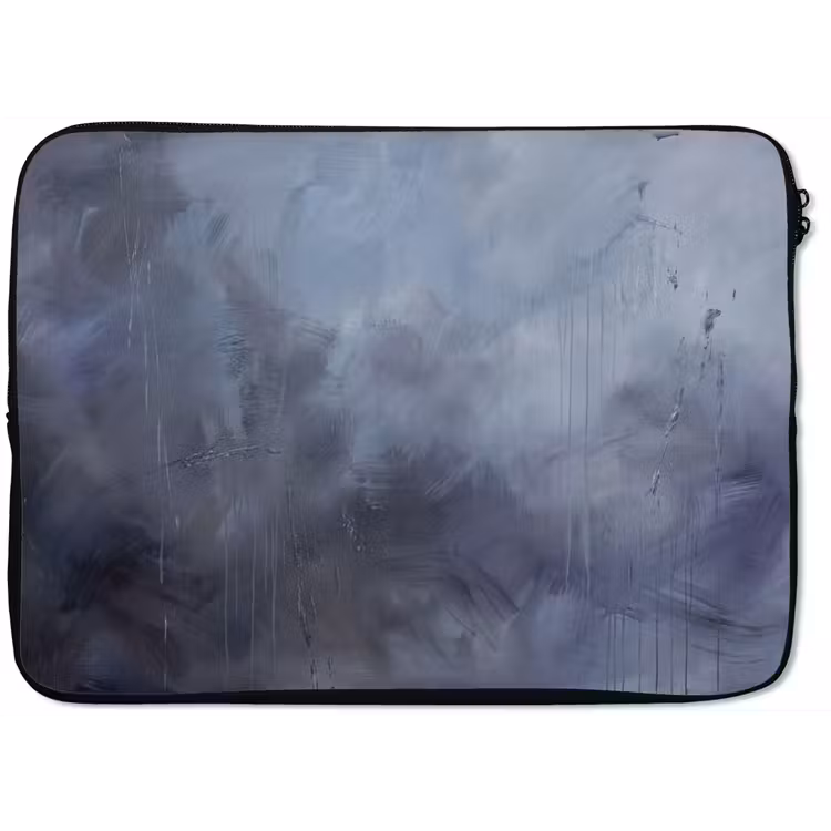 Laptophoes - Abstract - Kwaststreken - Modern - Kunst - Grijs — 1