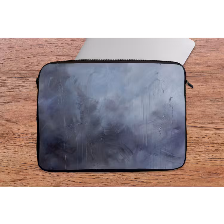 Laptophoes - Abstract - Kwaststreken - Modern - Kunst - Grijs — 2