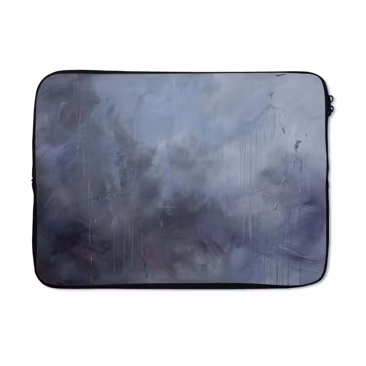 Laptophoes - Abstract - Kwaststreken - Modern - Kunst - Grijs — 5