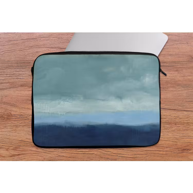 Laptophoes - Abstract - Lagen - Rust - Modern - Blauw — 2