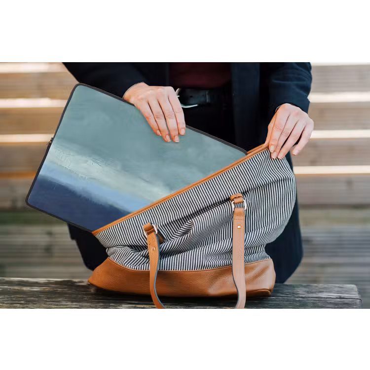 Laptophoes - Abstract - Lagen - Rust - Modern - Blauw — 4
