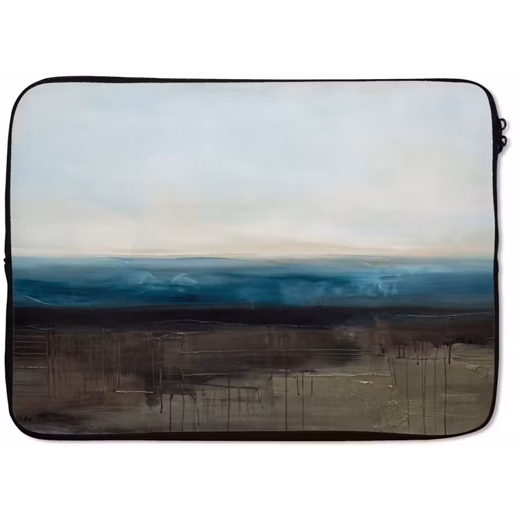 Laptophoes - Abstract - Landschap - Horizon - Blauw - Modern — 1