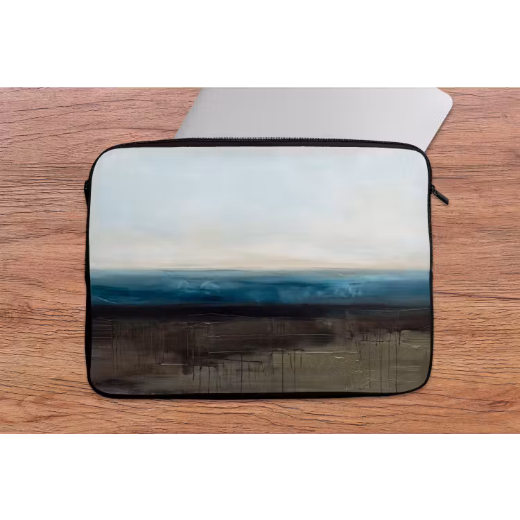 Laptophoes - Abstract - Landschap - Horizon - Blauw - Modern — 2