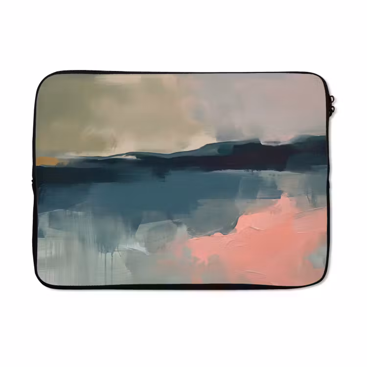 Laptophoes - Abstract - Landschap - Kunst - Modern - Groen - Blauw — 5
