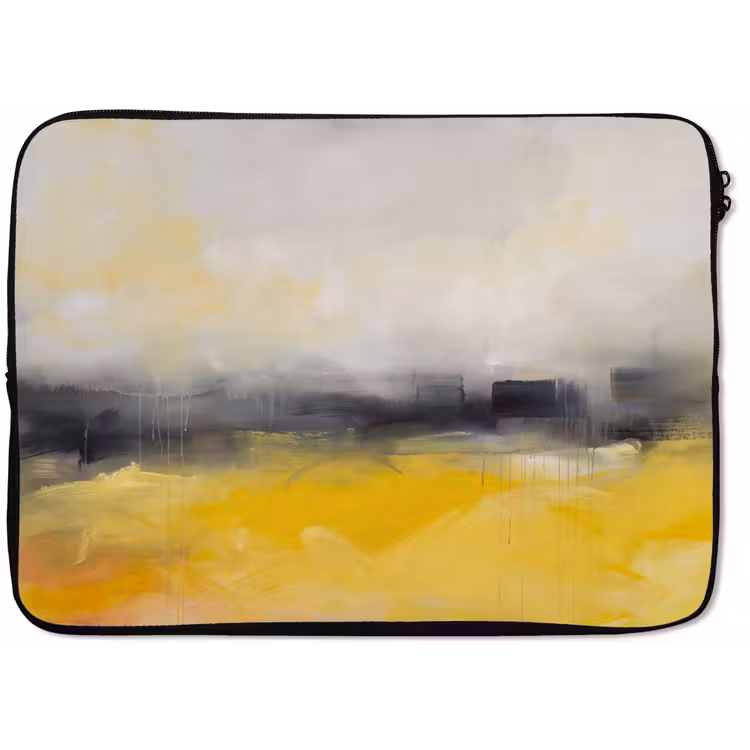 Laptophoes - Abstract - Landschap - Modern - Geel — 1
