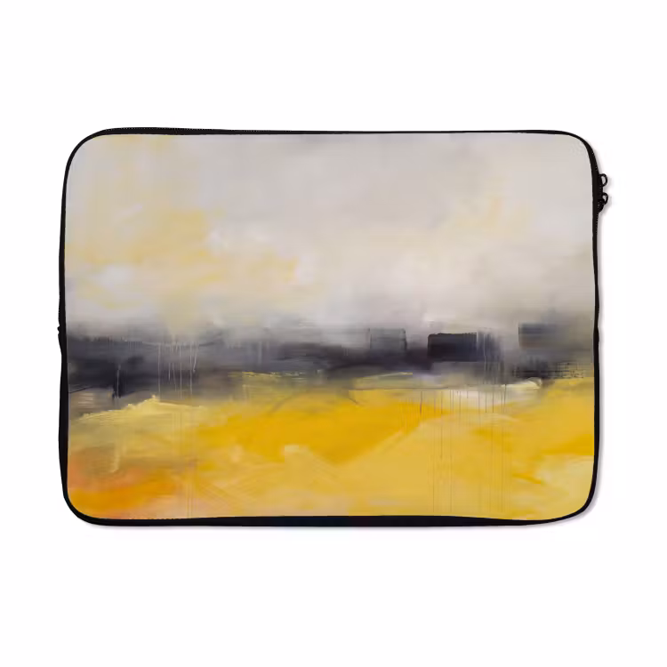 Laptophoes - Abstract - Landschap - Modern - Geel — 5
