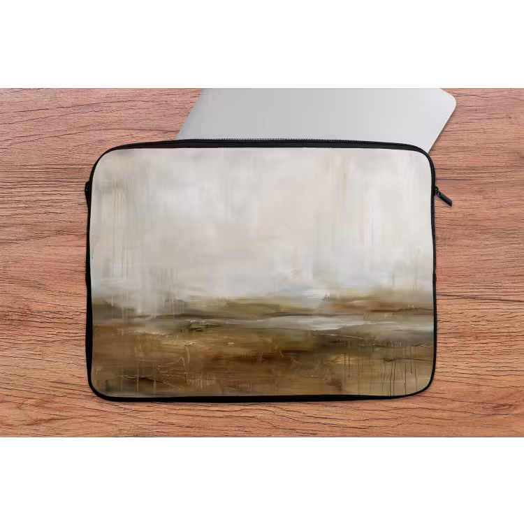 Laptophoes - Abstract - Landschap - Natuur - Beige - Bruin — 2