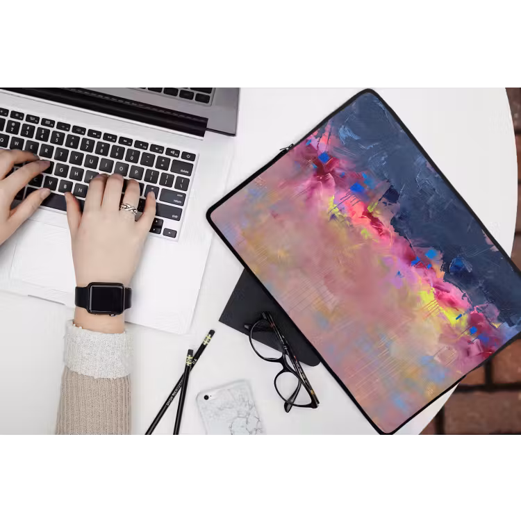 Laptophoes - Abstract - Textuur - Kleuren - Modern - Roze — 3