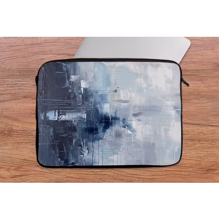 Laptophoes - Abstract - Textuur - Kunst - Modern - Blauw — 2