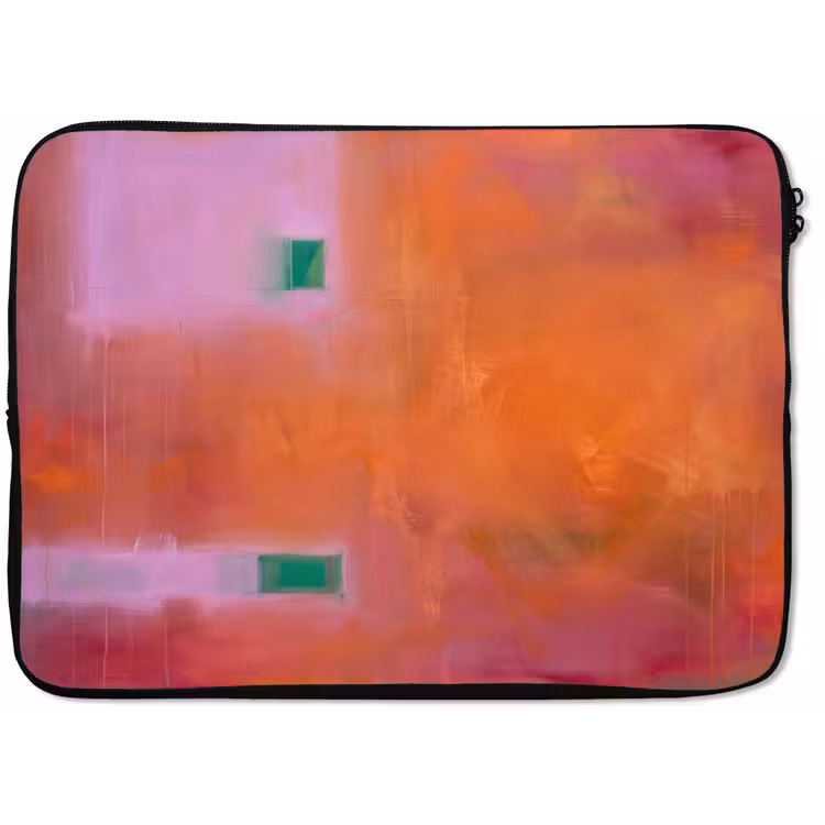 Laptophoes - Abstract - Vlakken - Kunst - Modern - Oranje — 1