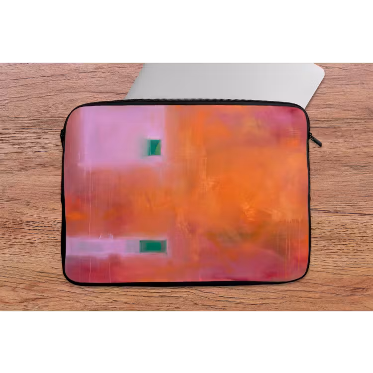 Laptophoes - Abstract - Vlakken - Kunst - Modern - Oranje — 2