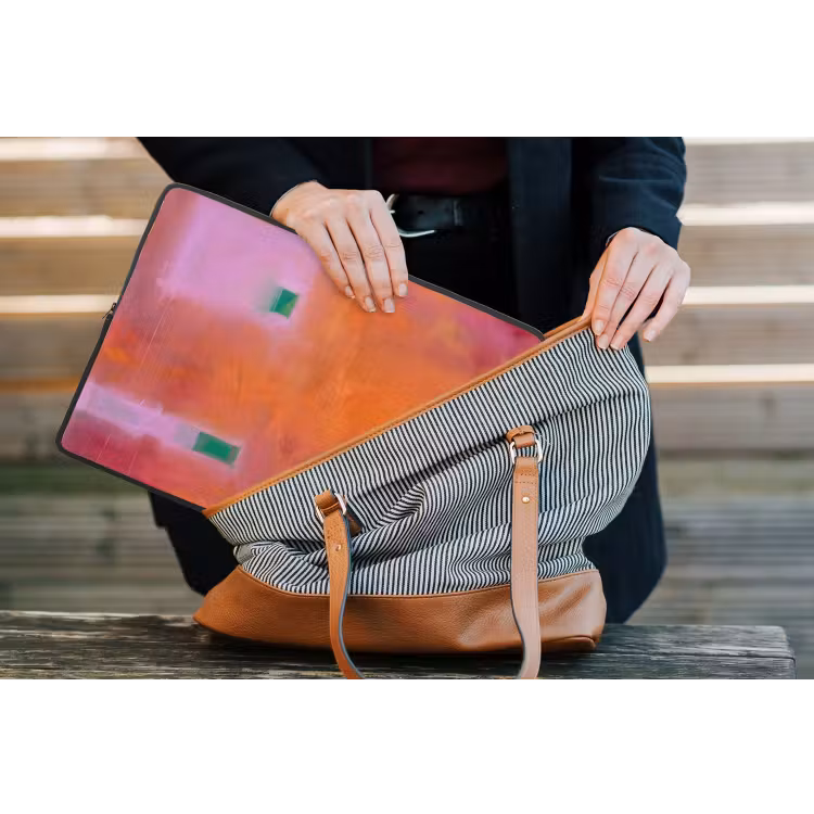Laptophoes - Abstract - Vlakken - Kunst - Modern - Oranje — 4