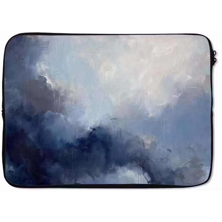 Laptophoes - Abstract - Wolken - Modern - Blauw - Kunst — 1