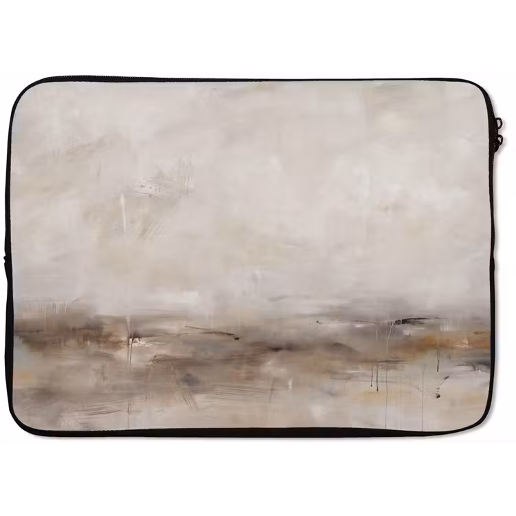 Laptophoes - Abstrakt - Landschap - Modern - Beige - Kunst — 1