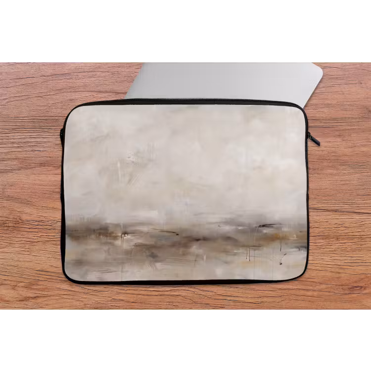Laptophoes - Abstrakt - Landschap - Modern - Beige - Kunst — 2