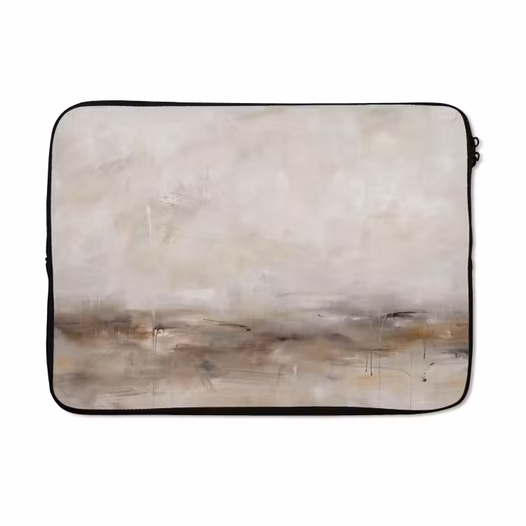 Laptophoes - Abstrakt - Landschap - Modern - Beige - Kunst — 5