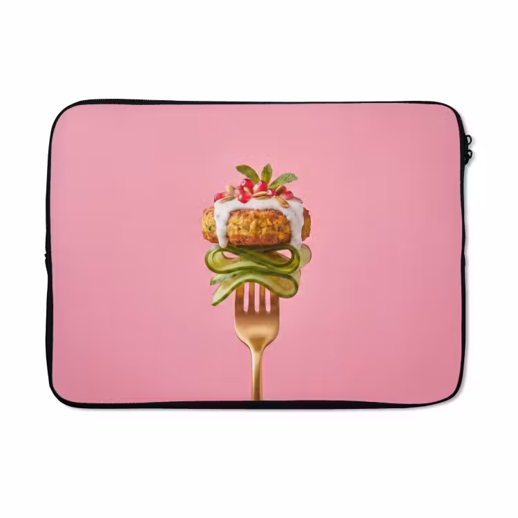 Laptophoes - Eten - Vork - Roze — 5