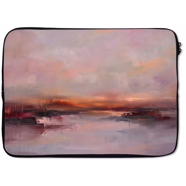 Laptophoes - Landschap - Zonsondergang - Abstract - Modern - Roze — 1