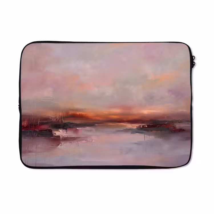 Laptophoes - Landschap - Zonsondergang - Abstract - Modern - Roze — 5