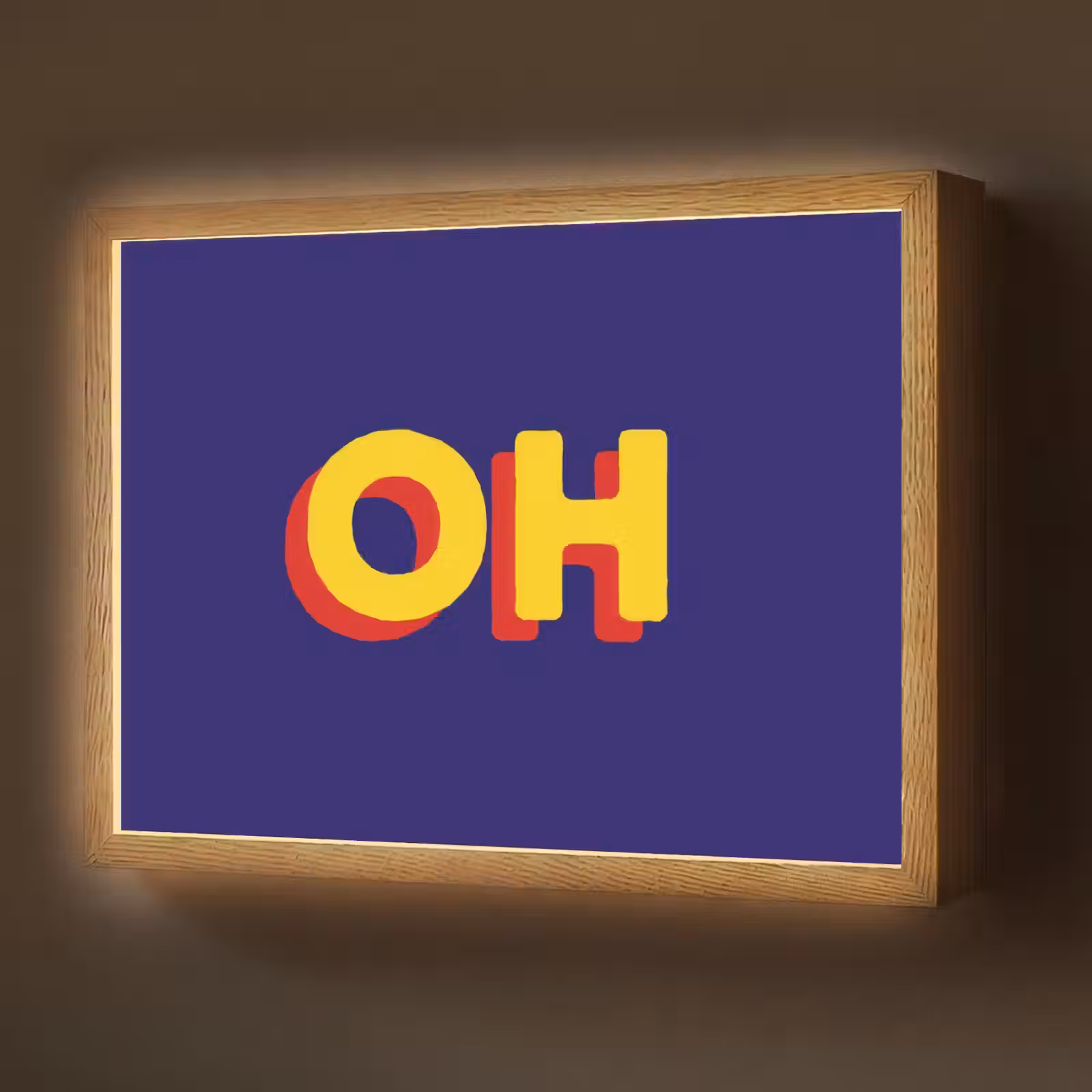 Lightbox - Wandlamp - Blauw - Geel - OH - Schaduw — 1