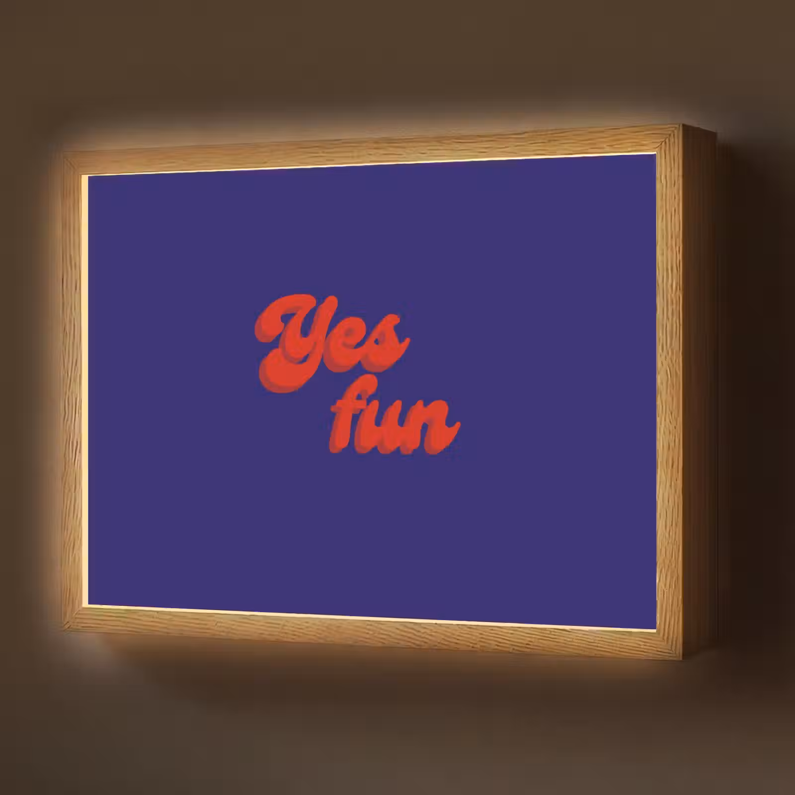Lightbox - Wandlamp - Blauw - Rood - Yes fun - 3D — 1